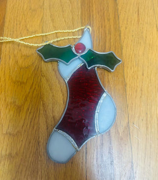 Stained Glass Hanging Christmas Stocking