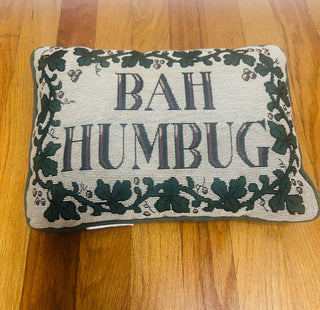 "Bah Humbug" Holiday Pillow