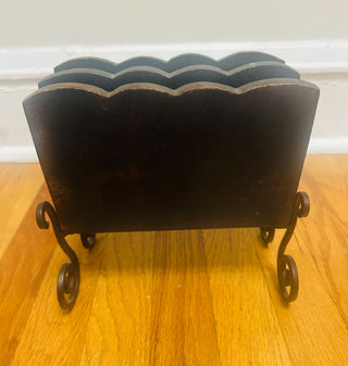 Wood and Iron Letter or Magazine Holder
