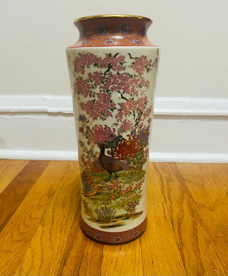 Vintage Japanese Peacock Vase