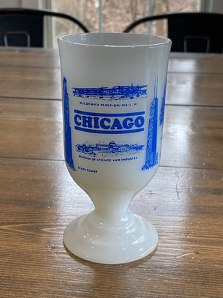 Vintage Milk Glass Chicago Coffee Mug