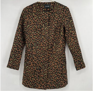 Dolce Cabo -Tailored Metallic Leopard Print Jacket