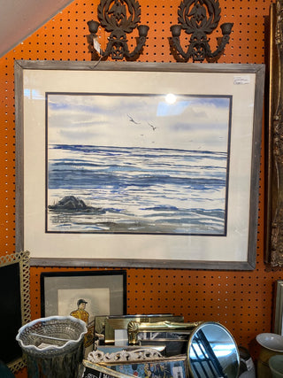 Dorothy Normandeau Watercolor, matted, framed in glass. -