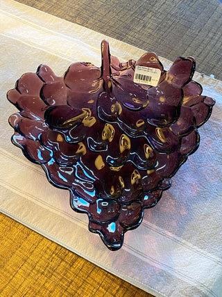 Glass Grape serving Bowl