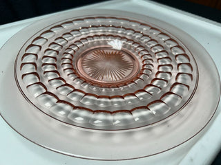 Pink Depression bubble plate 11.5