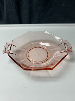 Pink small handled dish