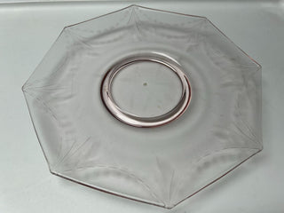 Pink-Ribbon floral design med. plate