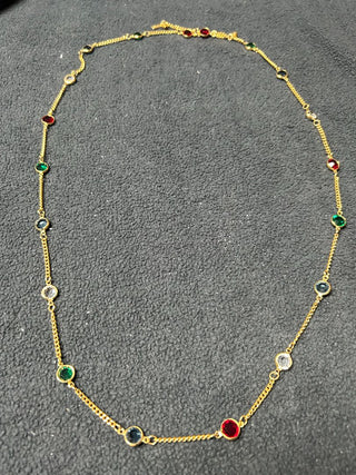1928 Jewel Tone Glass Necklace