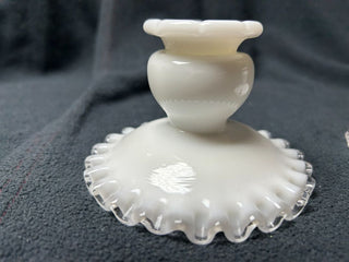 Milk Glass Candle Holders