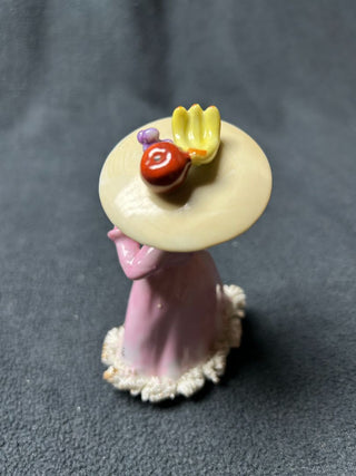 Pink dress girl with fruit hat