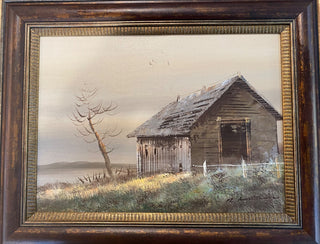 Barn Landscape Oil Painting