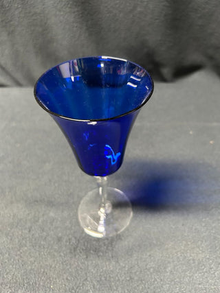 Cobalt Blue Wine Glass
