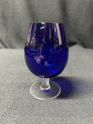 Brandy glass cobalt blue