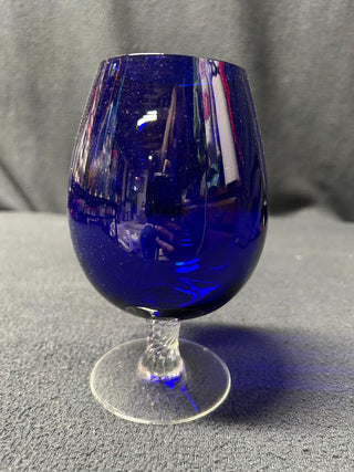 Brandy glass cobalt blue