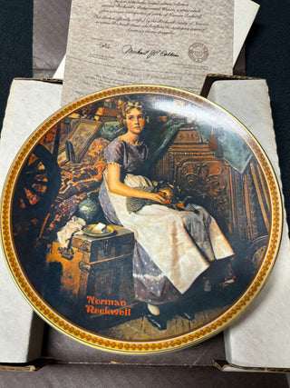 Dreaming in the Attic-Norman Rockwell Plate