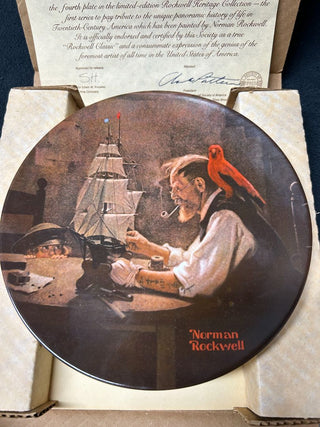 The Ship Builder-Norman Rockwell Plate