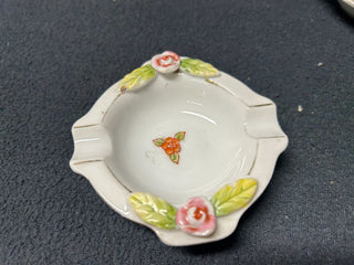 Hand-painted floral trinket dish