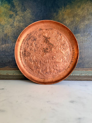 Antique Middle Eastern Copper Wall Plate