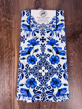 Indigo Seas Kitchen Towel 20" x 28" - Set of 2 | Michele Design Works