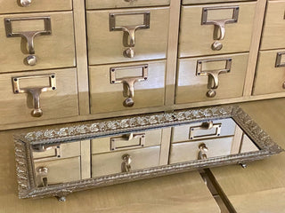 Rectangular Gold Mirrored Tray