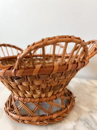 Fancy Woven Wicker Basket Bowl