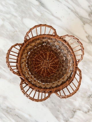 Fancy Woven Wicker Basket Bowl