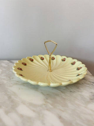 Scalloped Floral Serving Tray