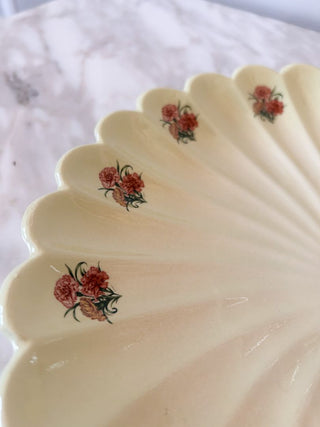 Scalloped Floral Serving Tray