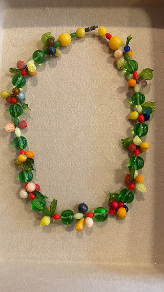 18” glass fruit necklace