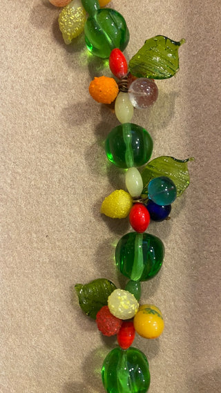 18” glass fruit necklace