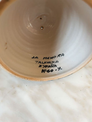 Signed La Menora Ceramic Lady Figurine