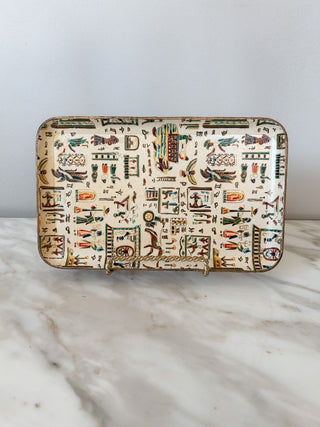 Set of 4 Alfred Knobler Egyptian-Themed Snack Trays