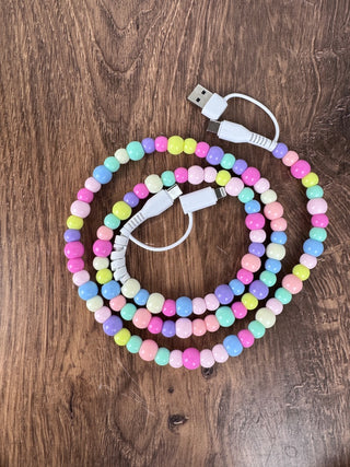 Colorful Beaded Phone Charger – Fun & Functional