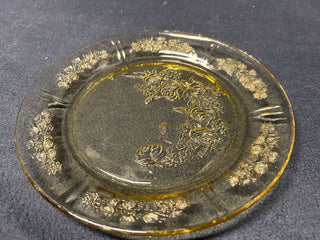 Amber-Cabbage Rose Plate