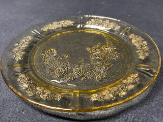 Amber-Cabbage Rose Plate