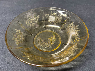 Amber Cabbage Rose Bowl
