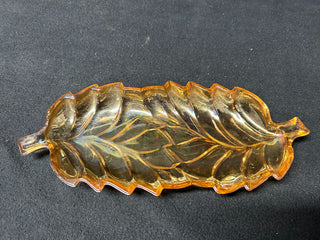 Orange Leaf Shaped Candy Dish