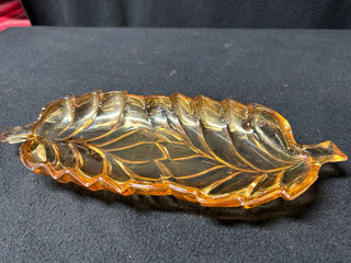 Orange Leaf Shaped Candy Dish