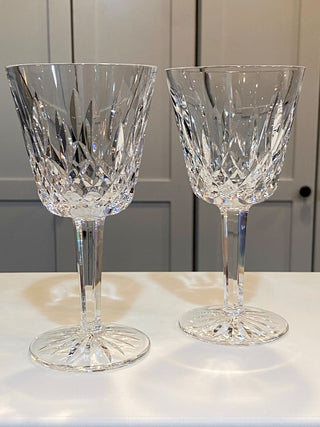 2pc Waterford Lismore Claret Wine Glass