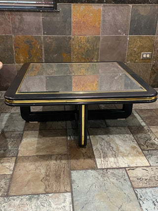 Large Mirrored Modular Cross Base Coffee Table