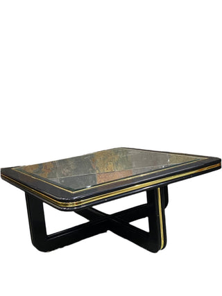 Large Mirrored Modular Cross Base Coffee Table