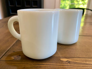 2pc Milk Glass Mug Set