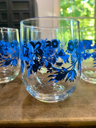 4pc Royal Norfolk Cristar Mikonos stemless Goblets