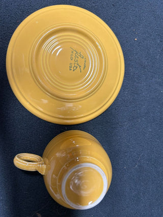 Yellow Cup and Saucer Set