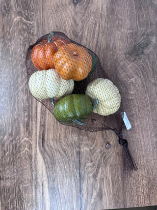 Bag of 6 Mini Filler Pumpkins (multi-color)