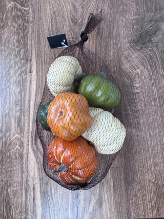 Bag of 6 Mini Filler Pumpkins (multi-color)