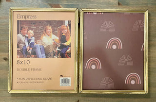 Vintage 8x10 bifold Gold Frame