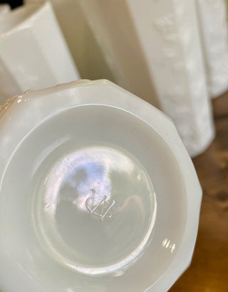 6pc Westmoreland Paneled Grape Milk Glass Tumblers