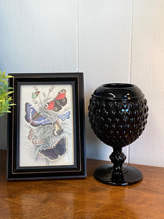 Black Hobnail Ball Vase