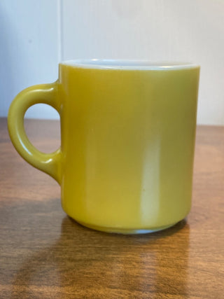 Yellow Milk Glass Mug